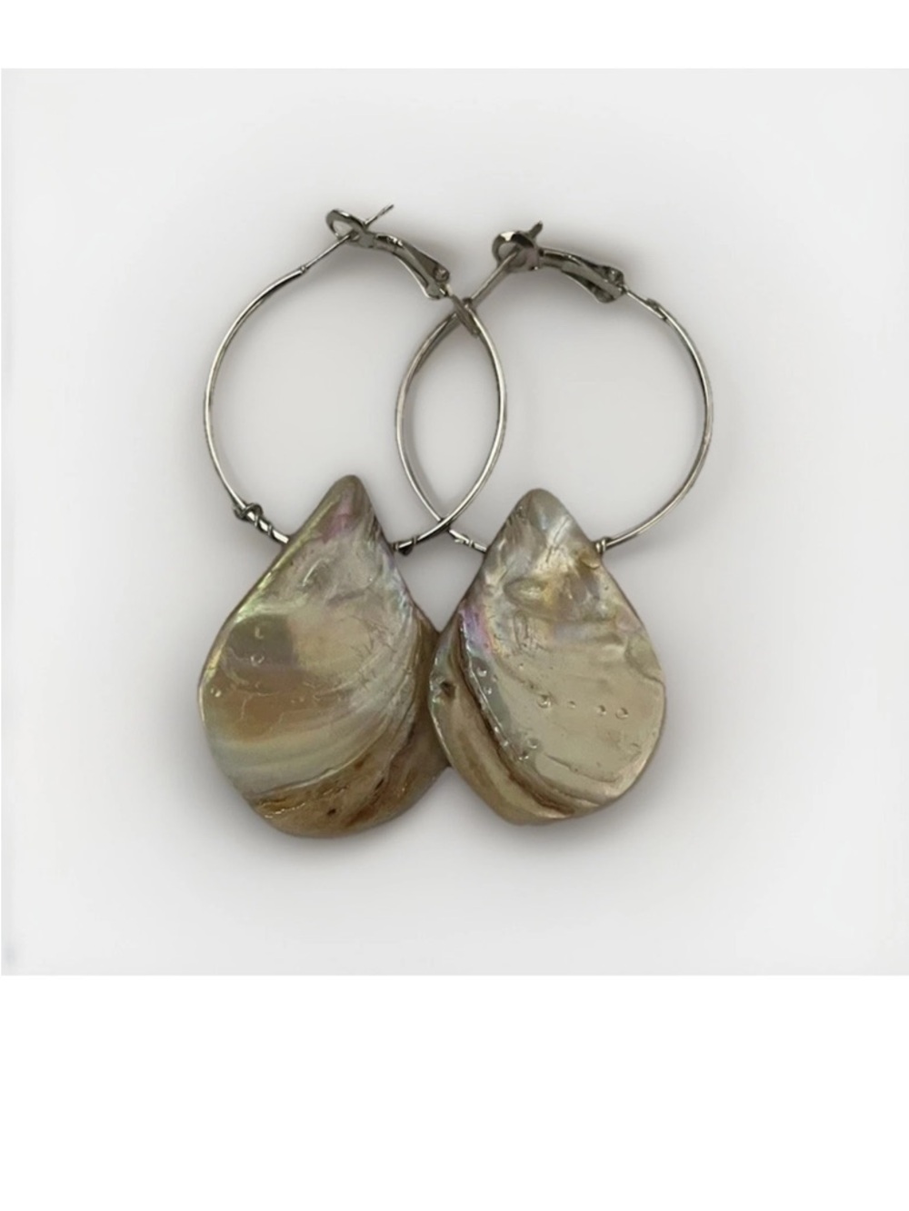 Wicca Shell Drop Protection Earrings, Handmade Jewelry Gifts. Witchy, Festival.